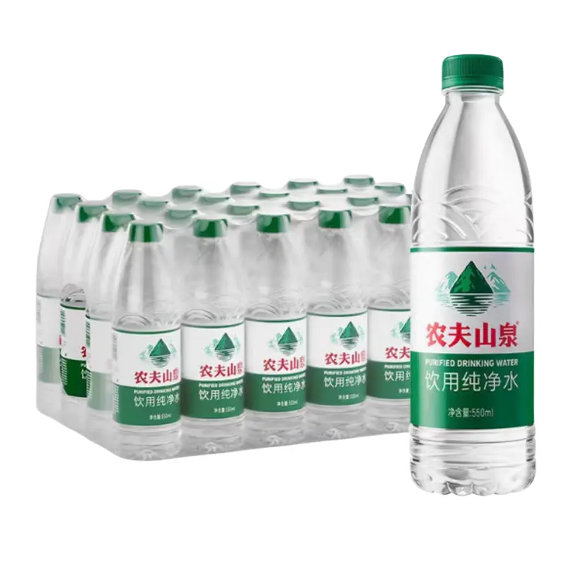 【整箱】农夫山泉 饮用纯净水 天然水源 绿瓶 550ml*24瓶/箱