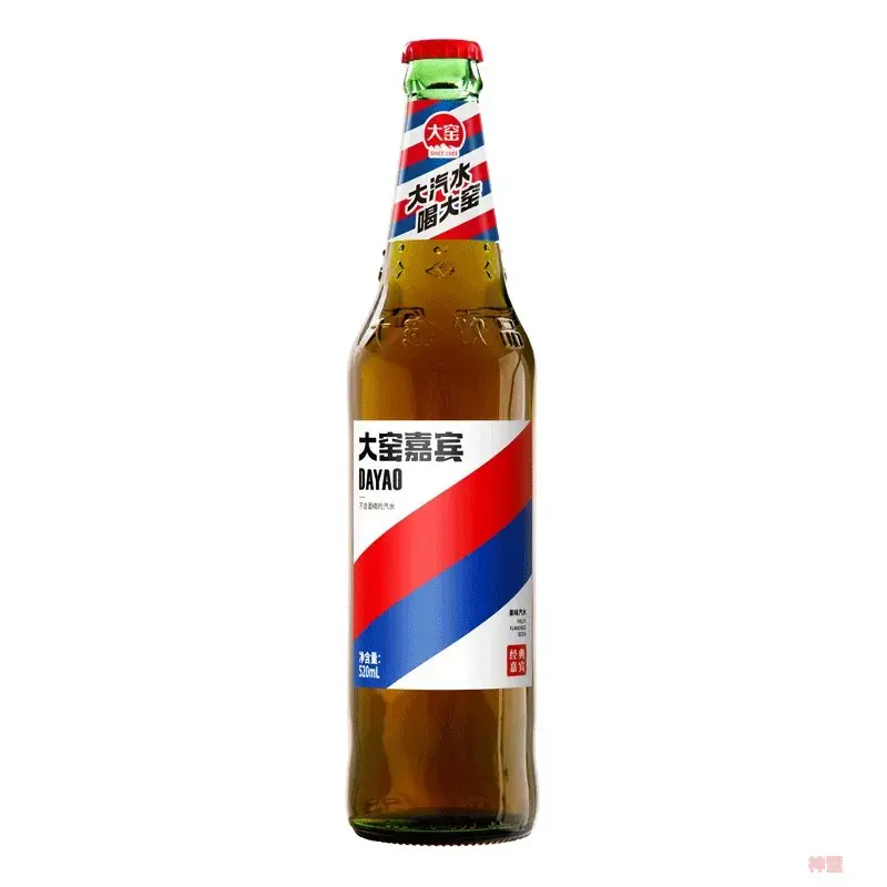 【整箱】大窑嘉宾 果味汽水 玻璃瓶 520ml*12瓶/箱