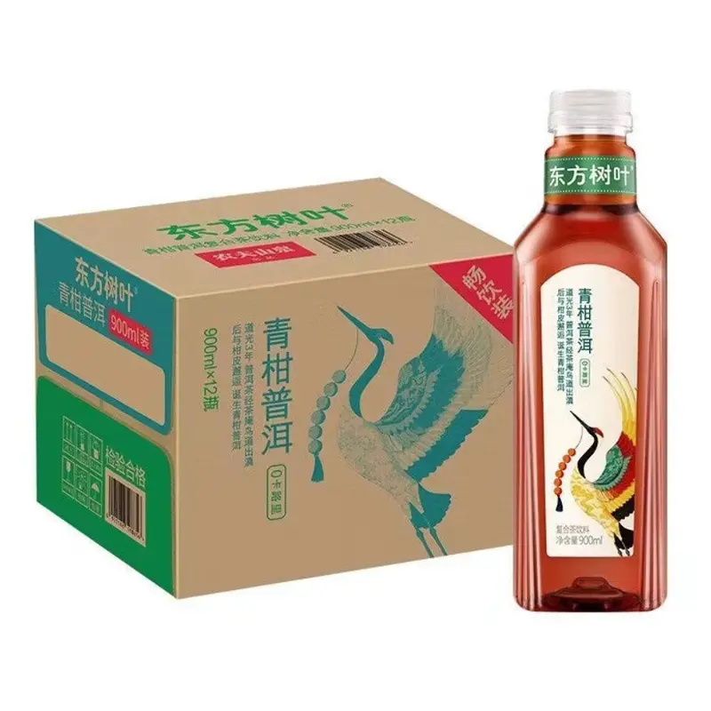 【整箱】农夫山泉 东方树叶 青柑普洱 900ml*12瓶/箱