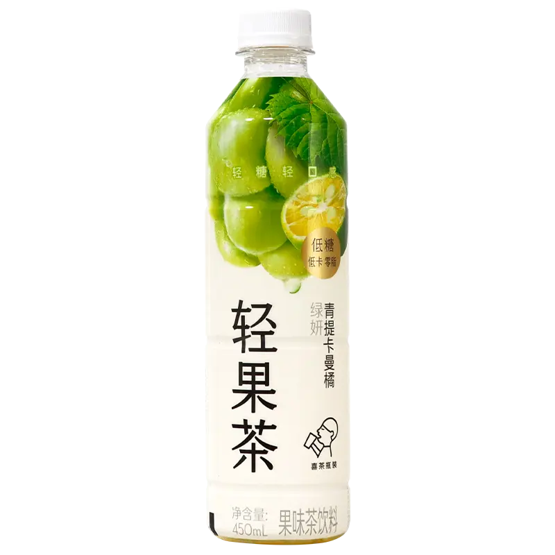 喜茶青提卡曼橘绿研果味茶450ml
