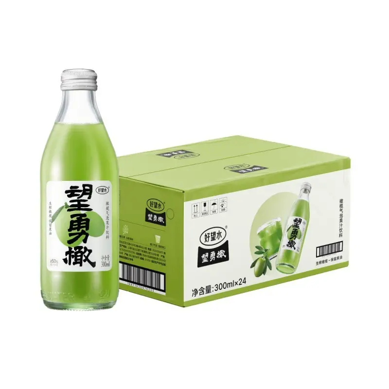 【整箱】好望水 望勇橄橄榄气泡水 300ml*24瓶/箱