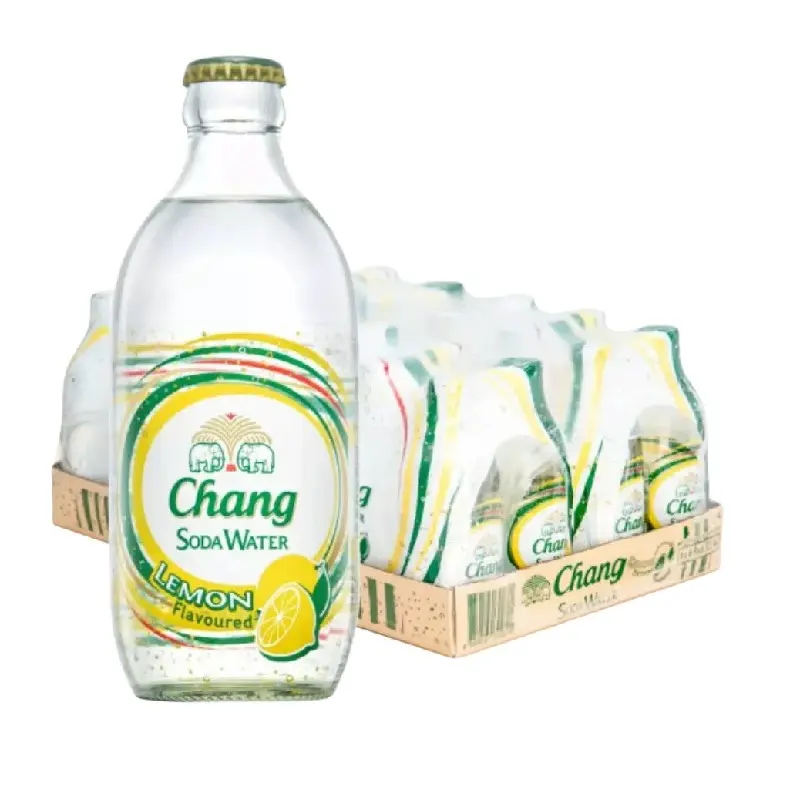 【整箱】泰象 苏打水碳酸饮料 柠檬味 325ml*24瓶/箱