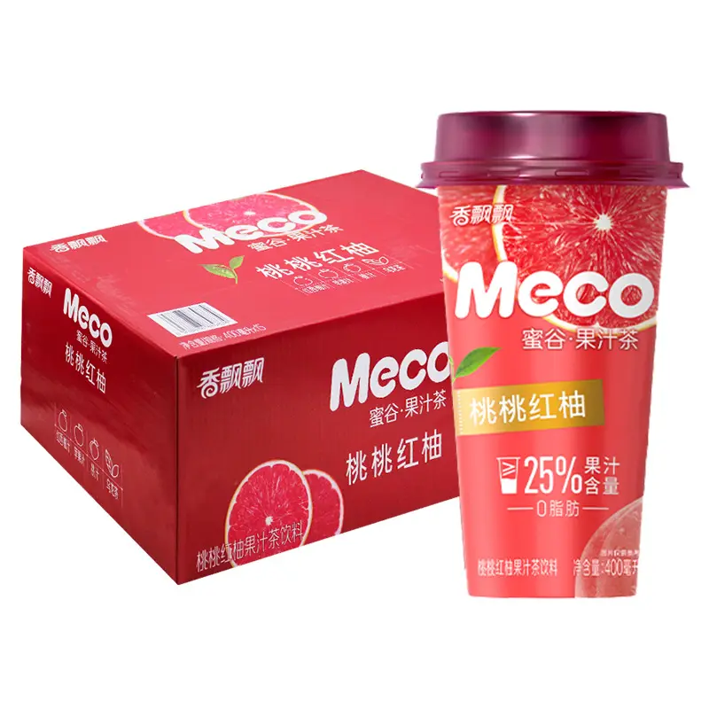 香飘飘蜜谷果汁茶桃桃红柚400ML