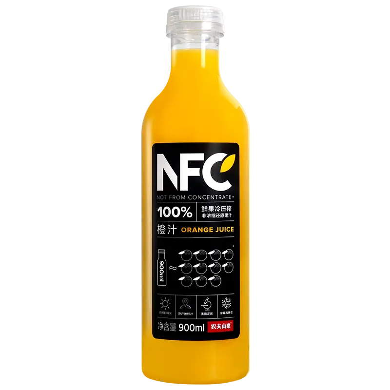 农夫山泉100%NFC橙汁900ml