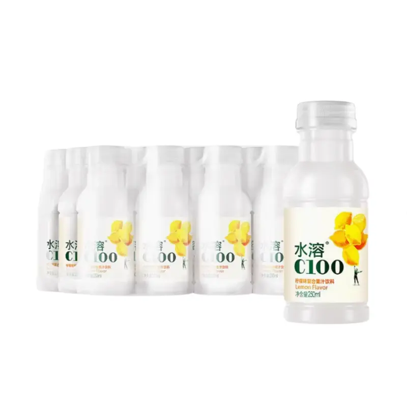 【整箱】农夫山泉 水溶C100 柠檬味复合果汁饮料 250ml*12瓶/箱