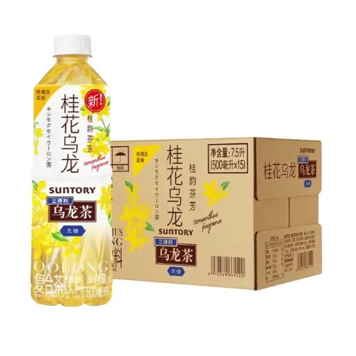 【整箱】三得利 桂花乌龙茶 无糖 500ml*15瓶/箱