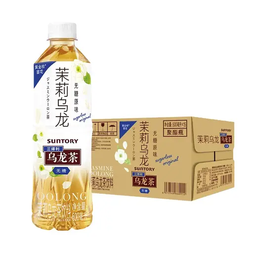 【整箱】三得利 茉莉乌龙茶 无糖 500ml*15瓶/箱