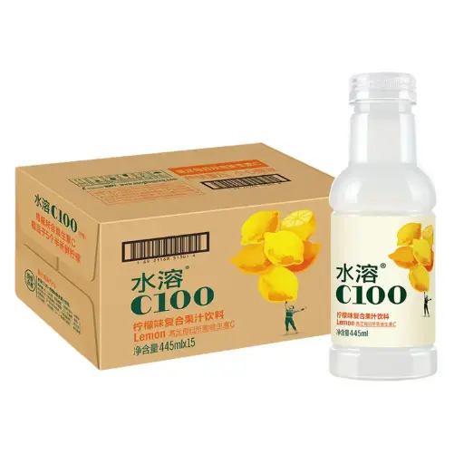【整箱】农夫山泉 水溶C100 柠檬味 445ml*15瓶/箱