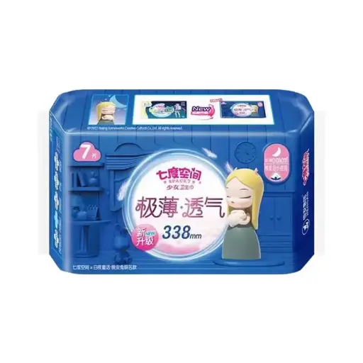 [6903244377591] 七度空间 极薄透气 超长夜用 7片 338mm