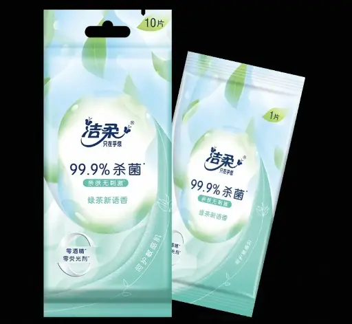 [A6914068020037] 洁柔 卫生湿巾 绿茶新语香 10片入