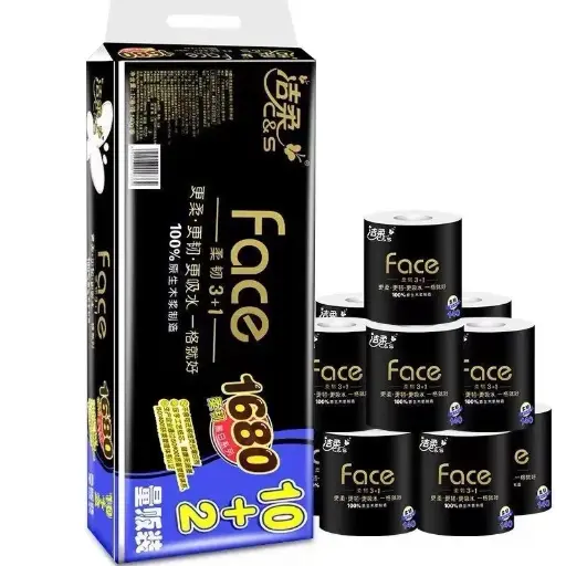 [A6914068045610] 洁柔 黑色Face 卷筒纸 160g*12卷入