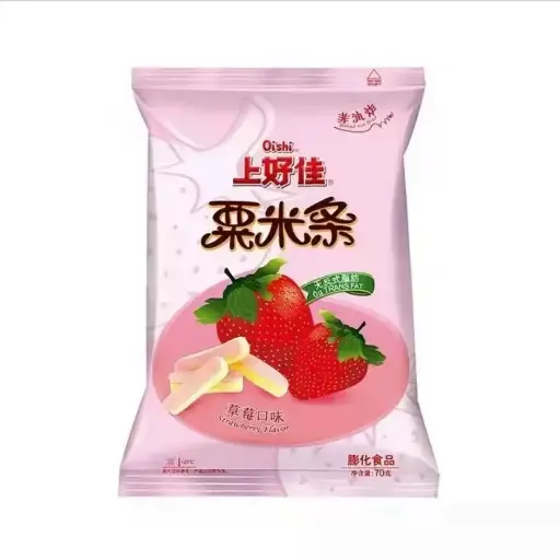 [A6926265313348] 上好佳 粟米条 草莓味 70g