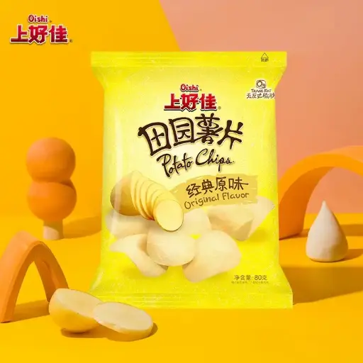 [A6926265313423] 上好佳 田园薯片 经典原味 80g