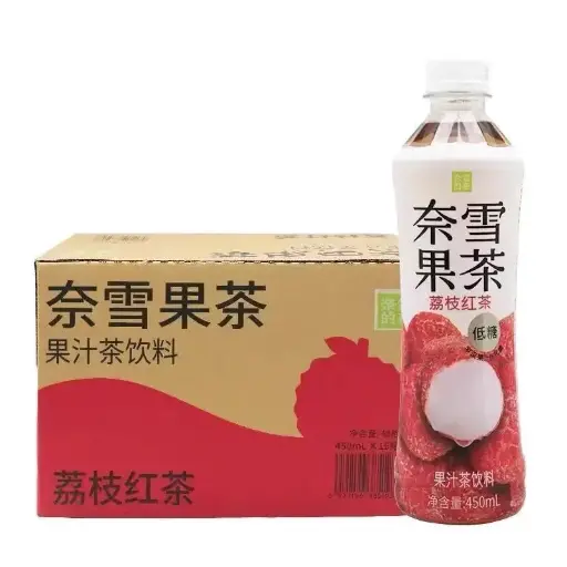 [A6971196385193] 【整箱】奈雪的茶 荔枝红茶 低糖 450ml*15