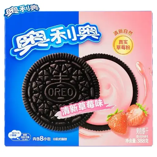 [A6901668935984] 奥利奥 夹心饼干 清新草莓味 388g