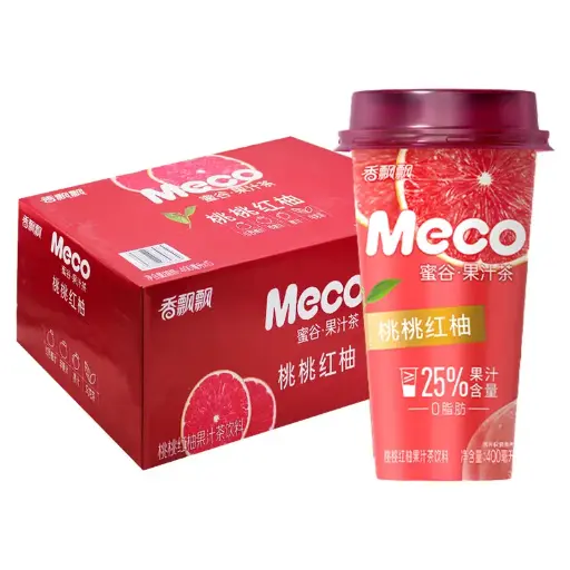 香飘飘蜜谷果汁茶桃桃红柚400ML
