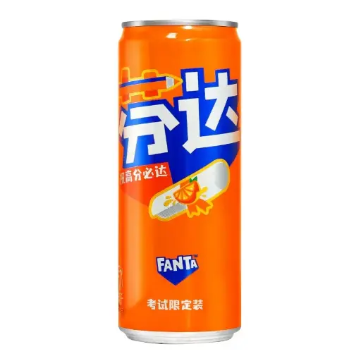 可口可乐 芬达橙味汽水330ml 摩登罐